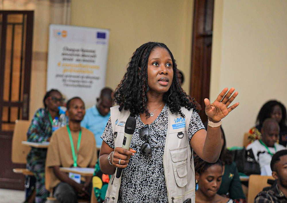 Dr Solange Ngolissok, Coordinatrice du programme SSR au bureau de Goma à l'ouverture de l'atelier