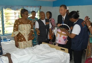Donation of diginity kits to woman repaired from fistula at St Joseph Hospital