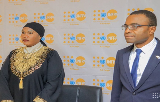 S.Ex Mme le Gouverneur du Lualaba avec le Représentant de UNFPA