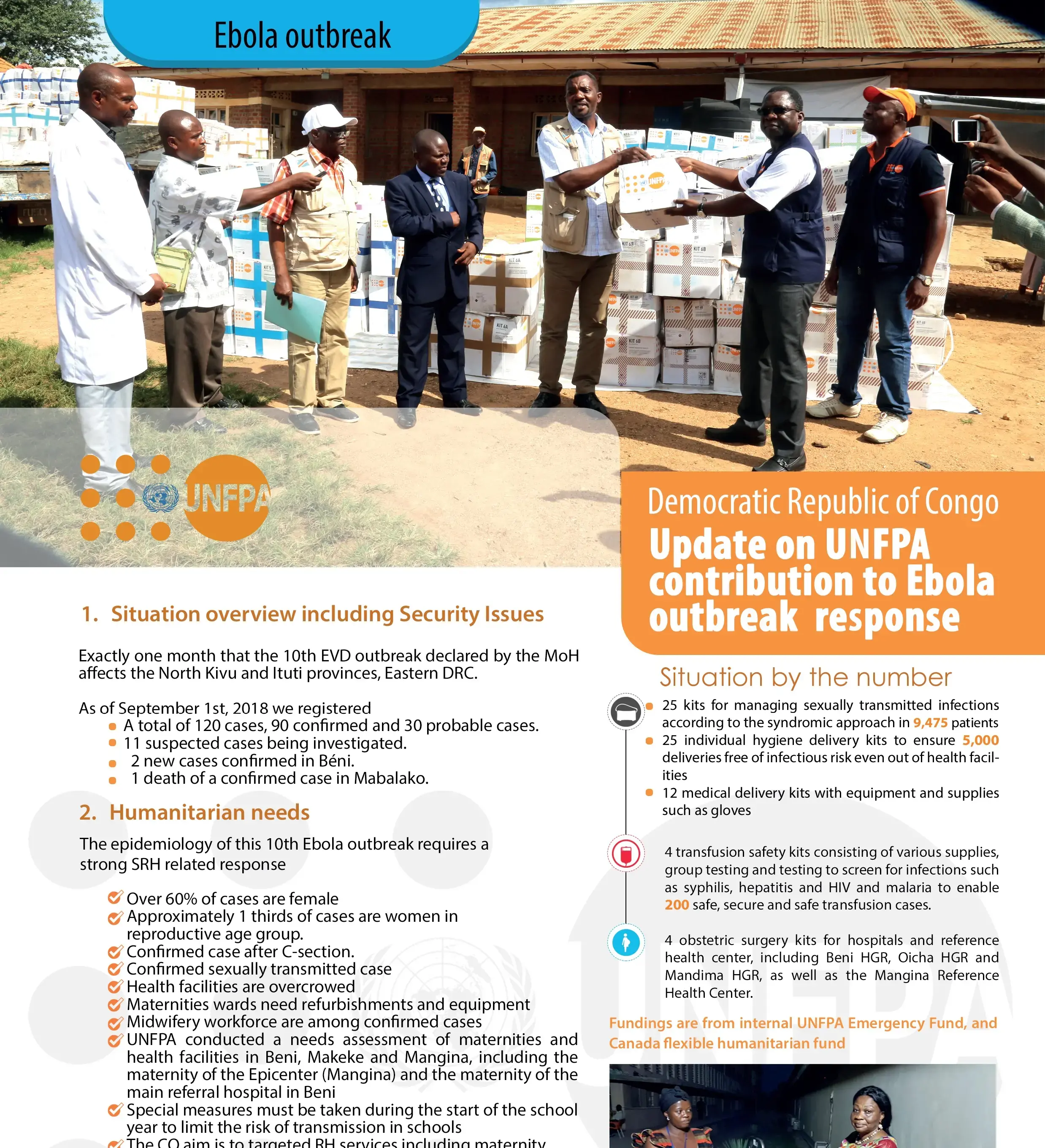 Update on Ebola outbreak UNFPA's response