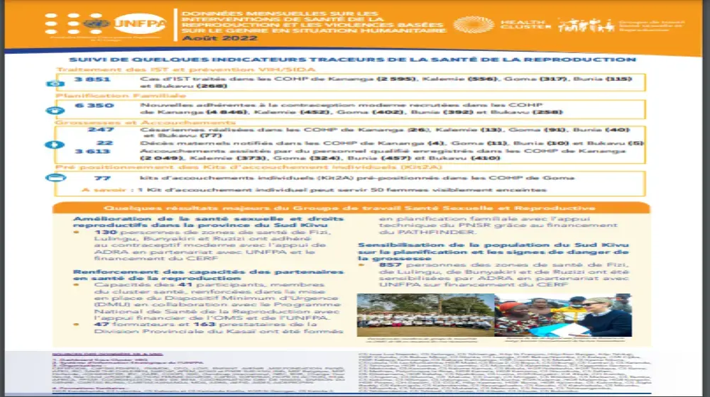 LE BULLETIN SR ET VBG DE MOIS D'AOUT